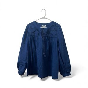 Blue Calypso St. Barth Long Sleeve Blouse